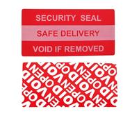 TSPC SECSEAL 200pcs 25x50mm Tamper Proof Partial Transfer Tamper Evident Security Void Stickers Labels Seals (1 x 2 Inches,Matte Red)
