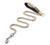 TSPRO Chew Proof Dog Leash, Stainless Steel & Nylon, 3MM, Gold, 3.6FT