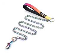 TSPRO Dazzling Chew Proof 3.9 FT Stainless Steel Training Leash with Soft Handle for Medium Large Dog (3MM, Sparkly)