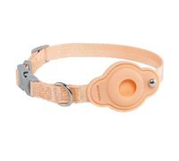 TSPRO Dog Collar with Airtag Holder, Adjustable Collars for Small Dogs and Quick Release Buckle, Durable and Breathable for Walking, Running, Training (Orange Size 1)