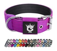 TSPRO Hard-Wearing Padded Tactical Dog Collar 1.5" for Medium & Large Dogs