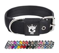 TSPRO Hard-Wearing Padded Tactical Dog Collar 1.5" Wide Large Medium Dogs