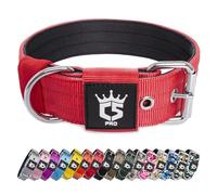 TSPRO Hard-Wearing Padded Tactical Dog Collar 1.5" Wide Large Medium Dogs