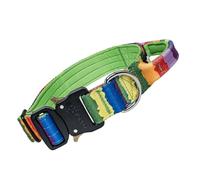TSPRO Premium Dog Collar with Handle and Heavy Duty Quick Release Metal Buckle, Durable, Adjustable and Thick Dog Collars for Medium to Large Dogs (Multicolor M)