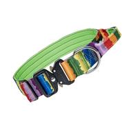TSPRO Premium Dog Collar with Handle and Heavy Duty Quick Release Metal Buckle, Durable, Adjustable and Thick Dog Collars for Medium to Large Dogs (Multicolor L)