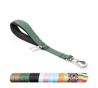 TSPRO Premium Short Dog Lead, Dog Leash with Sturdy Anti-Slip Buckle for Large Dogs, Comfortable Padded Handle, 14 Inches for Safe Walking & Training (Green)