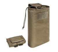 TSPRO Tactical Dump Pouch Molle Belt Pouch Heavy Duty Foldable Drawstring Bag for Hiking Camping Outdoor (Khaki)
