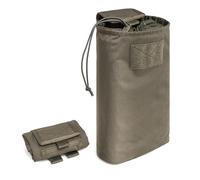 TSPRO Tactical Dump Pouch Molle Belt Pouch Heavy Duty Foldable Drawstring Bag for Hiking Camping Outdoor (Green)