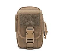 TSPRO Tactical MOLLE EDC Pouch, Utility Belt Pouch, Durable Organizer Phone Holster, Military Gear Gadget Pocket (Khaki)