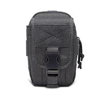 TSPRO Tactical MOLLE EDC Pouch, Utility Belt Pouch, Durable Organizer Phone Holster, Military Gear Gadget Pocket (Black)