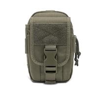 TSPRO Tactical MOLLE EDC Pouch, Utility Belt Pouch, Durable Organizer Phone Holster, Military Gear Gadget Pocket (Green)