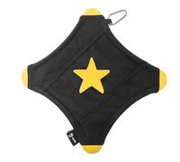 TSPRO Tactical Star-Shaped Dog Flying Disc, Anti-Rip Nylon Toy for Aggressive Chewers & Medium to Large Dogs, Water Floating Lightweight for Beach/Camping/Park/Backyard Play & Training (9", Black)