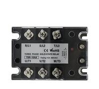 TSR SSR-10AA 25A 40A 60A 80A Three Phase SSR Solid State Relay AC Control 480V 70-280V Input Aluminum Radiator Heat Sink 1Pcs(25v)
