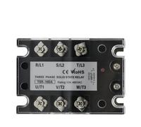 TSR SSR-10DA SSR-40DA SSR 25A 60A 80A 100A Three Phase SSR Solid State Relay DC Control AC 480V 5-32V Input Aluminum Heatsink 1Pcs(80A)