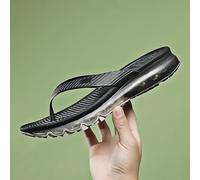 TSRLXYZ A Full Palm Air Cushion Slippers Designer Sandals Flip Flops Man Home Casual Shoes Luxury Clapper(Black salt,9 UK)