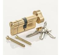 TSS Brass High Security TS007 1 Star Euro Thumbturn Cylinder Lock, British Standard, Insurance Approved Barrel Lock. Supplied with 3 Keys.Key & Turn Brass (32mm Intnernal x 32mm External (64mm Total)