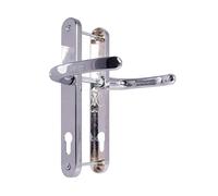 TSS Centre 210mm Screw on Back Plate, 242x34mm Outside UPVC Door Handle (Polished Chrome)92mm