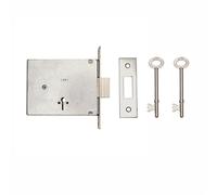 TSS Fire Brigade FB1 Mortice Deadlock with 2 Keys - Fire Brigade Lock for Communal Doors, Meter Cupboards & Emergency Access - FB1