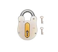 TSS Fire Brigade FB11 Padlock - 63mm Open Shackle Galvanised Steel 4-Lever Security Padlock - Supplied with 2 Keys - Durable Weather-Resistant Emergency Services Lock