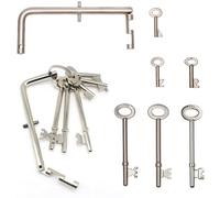 TSS Fire Brigade Key Set - Full 7-Piece FB Set with Fireman’s Drop Key- FB1 FB2 FB4 FB11 FB14 Padlock/Mortice Keys- Emergency Services Access Tools - Nickel Steel Keys UK