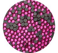 TSS Fuchsia SS10-3mm Pack of 1000 DMC Glass Hot Fix Flat Back Iron on Rhinestone Diamante Beads - Premium Quality