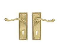 TSS Georgian Scroll Lever Lock Polished Brass