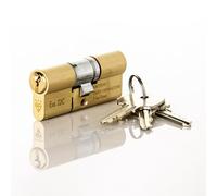 TSS High Security TS007 3 Star British Standard Insurance Approved Euro Lock. Anti Snap Police Preferred Product. Brass with 3 Keys. 3 Star Cylinder (45mm Internal x 35mm External (80mm Total))