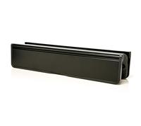 TSS Letterplate 12" in Black, Telescopic Sleeved Letter Box for uPVC Doors with 40mm to 80mm Thickness. 12 Inch Letterbox for upvc Door in Black