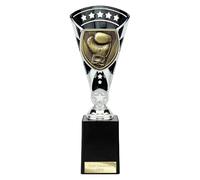 TSS Trophy Superstore Cobra Star Boxing Trophy - Black & Silver - Free Engraving - 255mm (p.F)