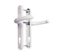 TSS UPVC Door Handle 92mm Centre 210mm Screw on Back Plate 242mm x 34mm Outside UPVC Door Handle White