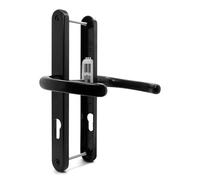 TSS UPVC Door Handle Set - Lever/Lever - 170 PZ Centres - 240 Screw to Screw - 270x32 Backplate - Black