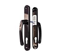 TSS UPVC Lever Door Handle with 92-210mm Backplate (242x34mm) - External Black