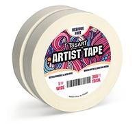 TSSART 2 Pack White Artist Tape - Masking Artists Tape for Drafting Art Watercolor Painting Canvas Framing - Acid Free 1 Inch Wide 180FT Long