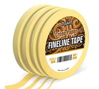 TSSART 4 Rolls Fine Line Tape - Medium Tack Fineline Masking Tape in 1/16, 1/8, 1/4 and 1/2 Inch Wide x 60 Yard Long, Painters Masking Tape for DIY Paint Art