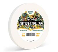 TSSART Pro White Artist Tape - Low Grip Masking Artists Tape for Watercolor Painting Art Making and All Paper Media - Acid Free 1/2" Wide 180 Feet