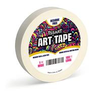 TSSART White Art Tape Medium Tack - Masking Artists Tape for Drafting Art Watercolor Painting Canvas Framing - Acid Free 1 Inch Wide 180FT Long