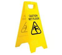 TSSC Caution Wet Floor - Yellow Portable A-Frame Safety Sign