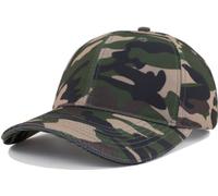 TSSGBL M,L,XL,XXL Men's Premium Plain Structured Crown Baseball Hats Adjustable Blank Ball Caps with Reflective Sandwich Brim, Camo, Medium-X-Large