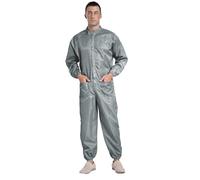 TSSOE Mens Work Overalls Long Sleeve Anti-Static Work Uniform Dustproof Coveralls Jumpsuit Workwear Gray M