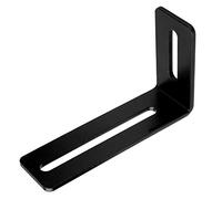 TSSS 10 PCS 100mm Black Adjustable L Corner Brace with Slot, Brackets for PC Case, Fixing, Load 15KG