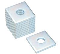 TSSS 10 PCS M16 x 50 x 50 mm Square Washer Plate,Thick 5.4 mm Heavy Duty Bearing Plate Washer, Hole Diameter 17.8 mm