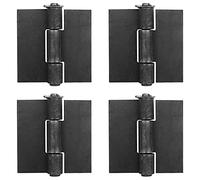 TSSS 4 PCS 116 x 106 mm Weldable Door Hinges, Steel Gate Hinges Butt 285 Degree Rotation Angle, Removable Pin