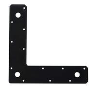 TSSS 4 PCS 230mm Steel L Right Angle Bracket, Flat Repair Plate Corner Brace Fixing Timber Connector