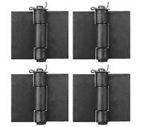 TSSS 4 PCS 85mm Weldable Door Hinges, Steel Gate Hinges Butt Hinge 260 Degree Rotation Angle, Removable Pin