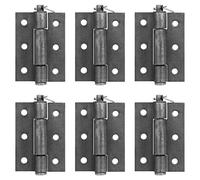 TSSS 6 PCS 83 x 52 mm Weldable Door Hinges, Detachable Metal Gate Steel Butt Hinge with Removable Pin