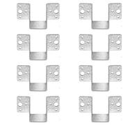 TSSS 8 PCS 38 x 48 mm Mini Joist Hangers, Timber to Timber 38mm, Fit for Decking Pergola Garage Joists