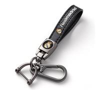 TSSYOKDO for Real Madrid Football Fans Car Kering, Auto Keychain Replacement Key Fob Holder, Ideal Gifts for Real Madrid FC Fans, Black