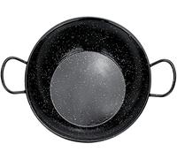 TStar Enamel Kadai Wok Pan Enamel Non Stick Karahi Kadhai Kadai with Handles Deep Frying Cooking Pan Serving Dish Heavy Duty Indian Samosa Deep Paella Pan (34cm)