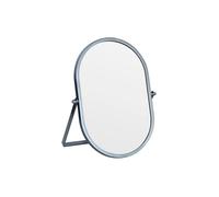 Tstarer Oval Vanity Mirror with Stand, Gold Metal Frame, Tabletop Makeup Mirror (Sliver, 15 x 22.5 CM)