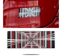 TSTESE Plaid Badge Emblem Compatible with Tesla Model 3 Y X S Cybertruck Roadster Highland Performance Exterior Rear Trunk Accessories Sticker Decal Decorations Trim Decor Motor Modification